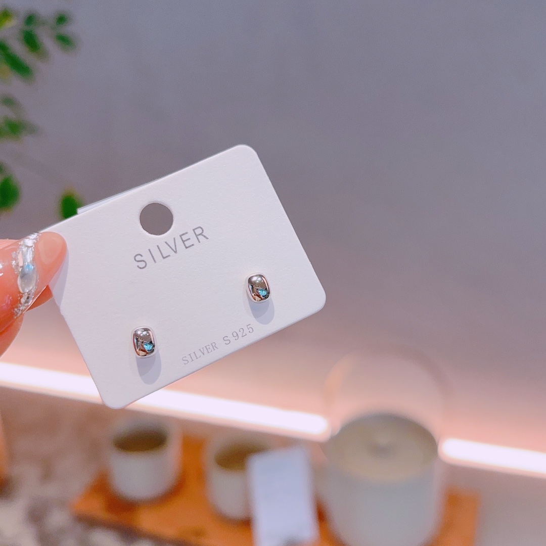 Hypoallergenic Silver Earrings Delicate Mother's Birthday Silver