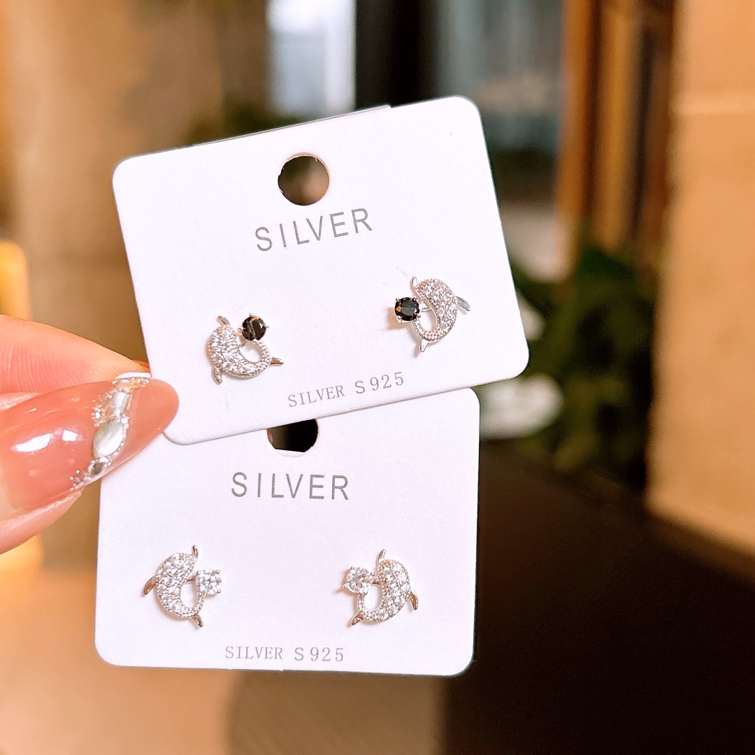 High Polish Silver Earrings Elegant Teacher's Day Silver