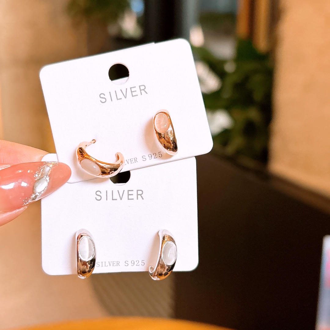 High Polish Silver Earrings Soft Father's Day Silver