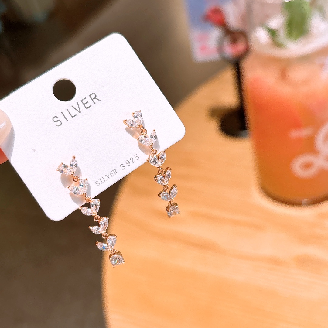 Low Allergy Silver Earrings Romantic Wedding Gold