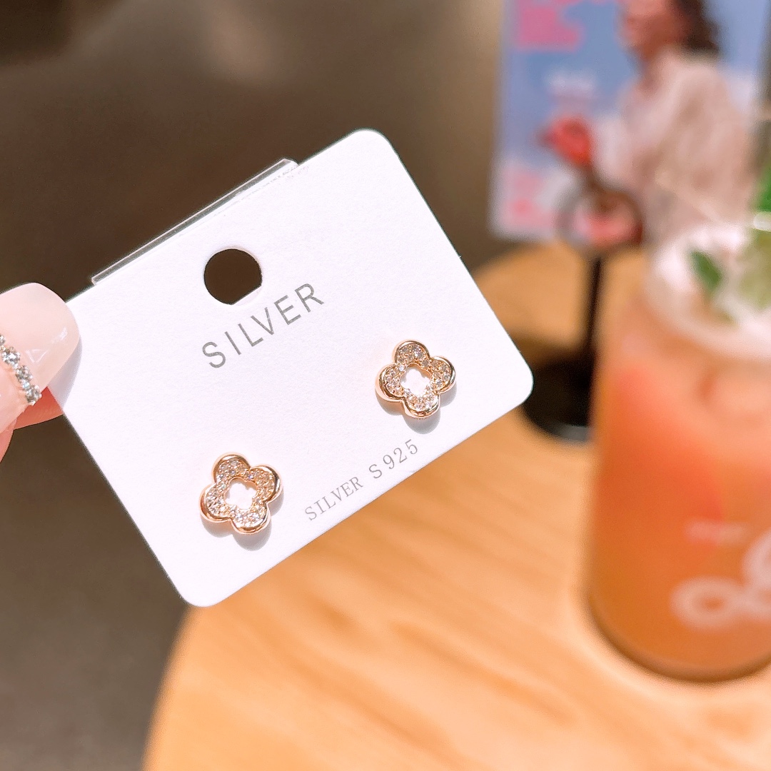 925 Silver Earrings Girly New Year Silver