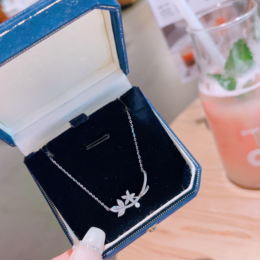 Hypoallergenic Silver Necklace Romantic Annual Party Silver