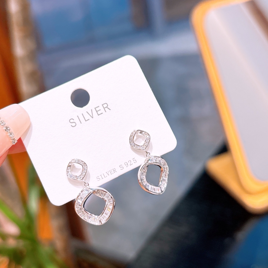 High Polish Silver Earrings Cute Birthday Gold