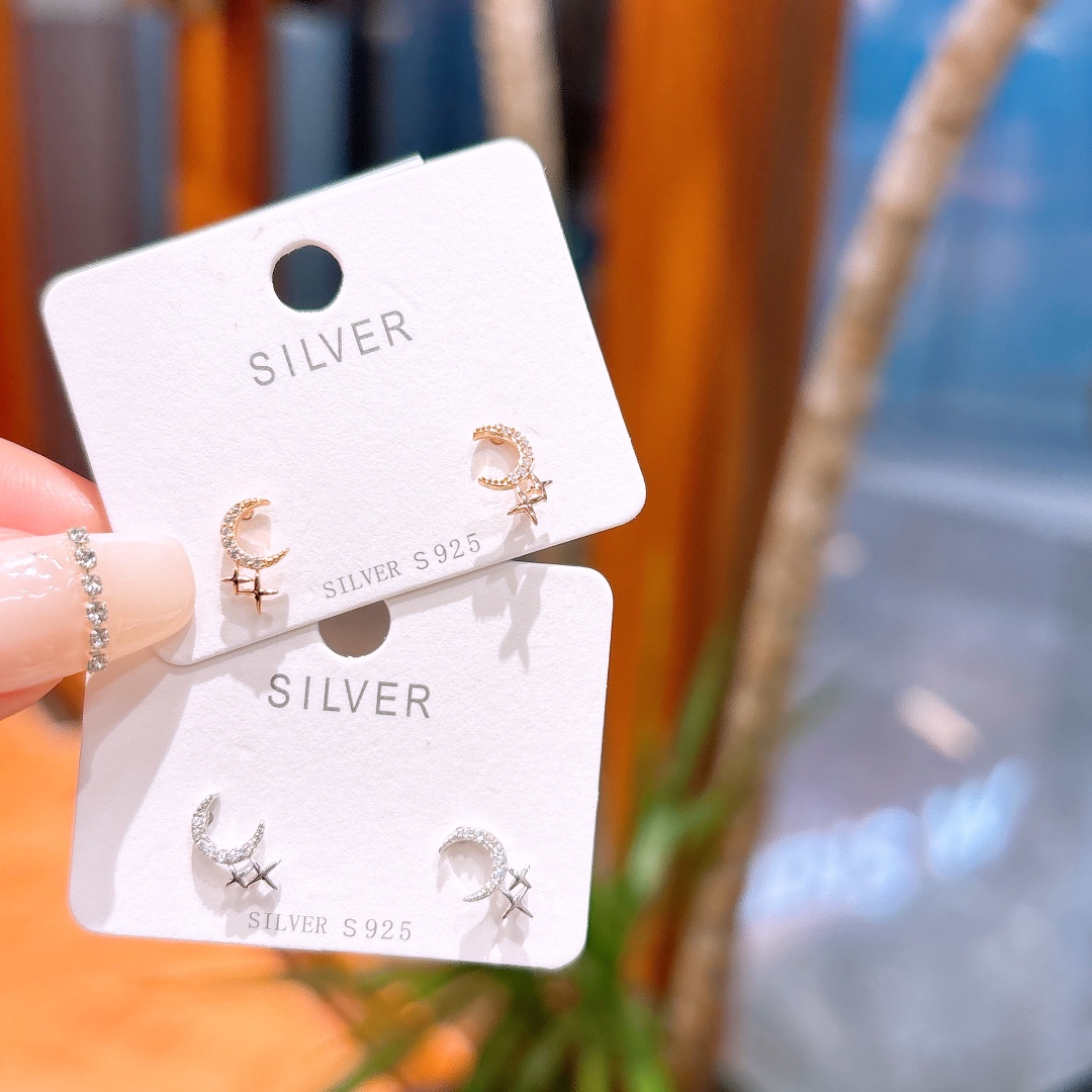 Hypoallergenic Silver Earrings Ultra Minimal Father's Day Silver