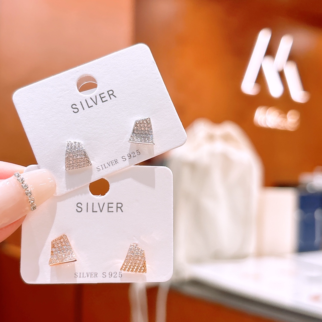 Solid Silver Earrings Fashion Proposal Silver