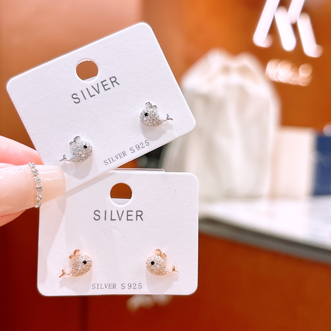 Hypoallergenic Silver Earrings Playful Office Gold