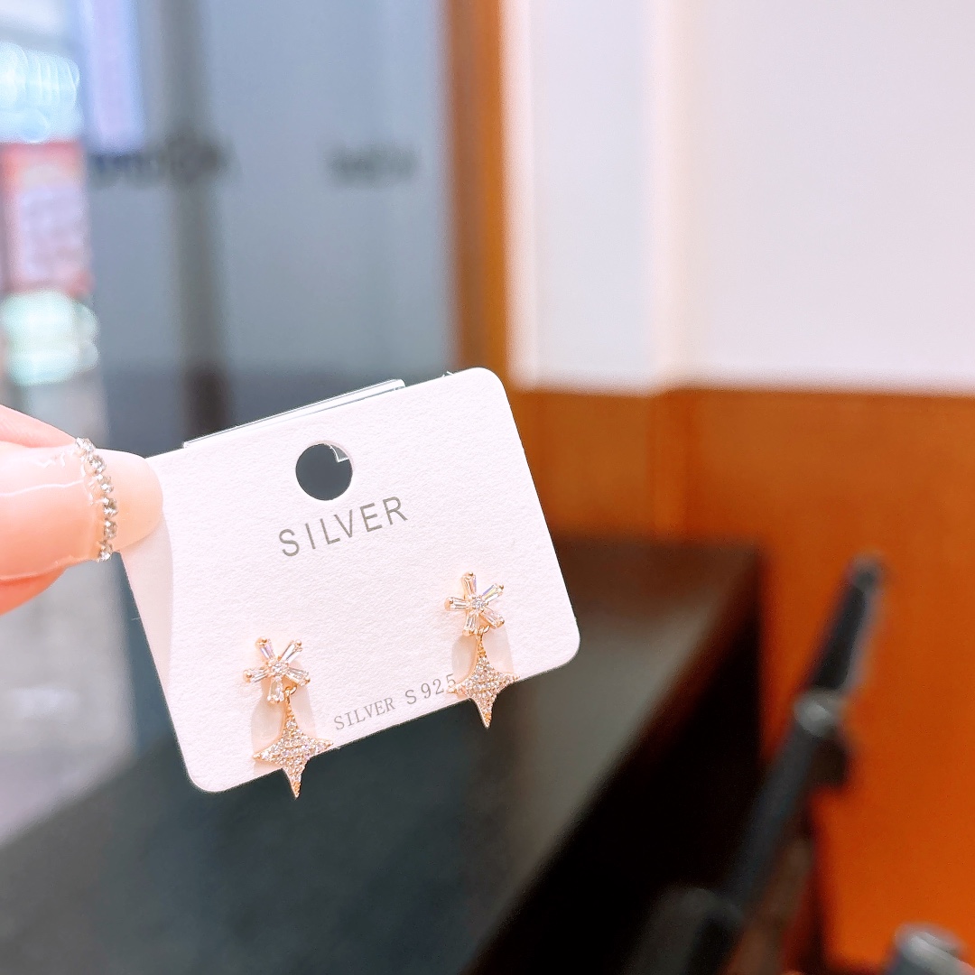 925 Silver Earrings Romantic Engagement Silver