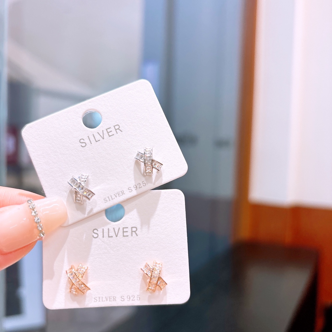 Massivsilber Ohrringe Leichter Luxus Für mich selbst Silber