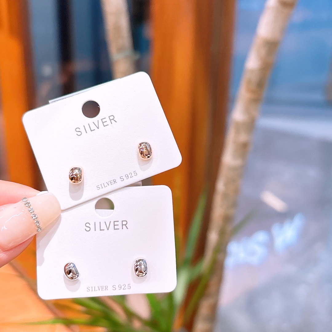 925 Silver Earrings Korean Style Birthday Silver