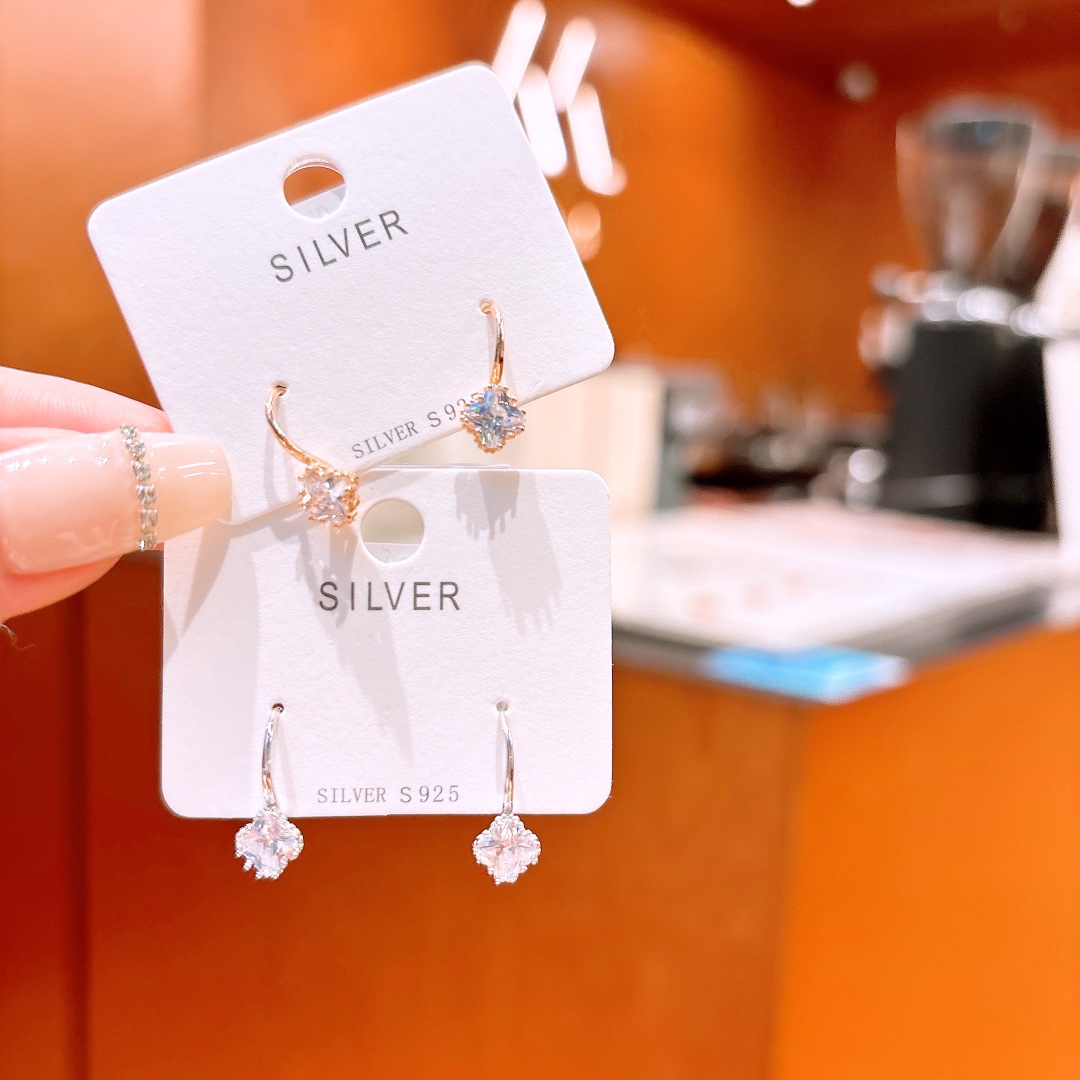 S925 Sterling Silver Ear Cuffs Vintage Father's Day Silver