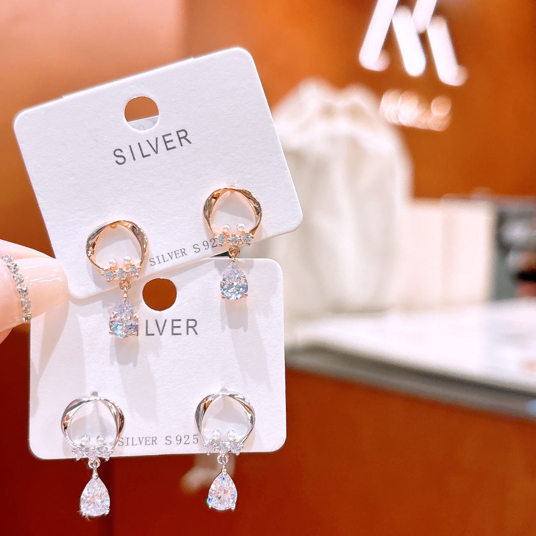 925 Silver Earrings Vintage Anniversary Silver