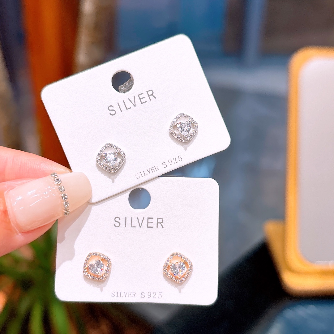 Nickel Free Silver Earrings Dainty Engagement Gold