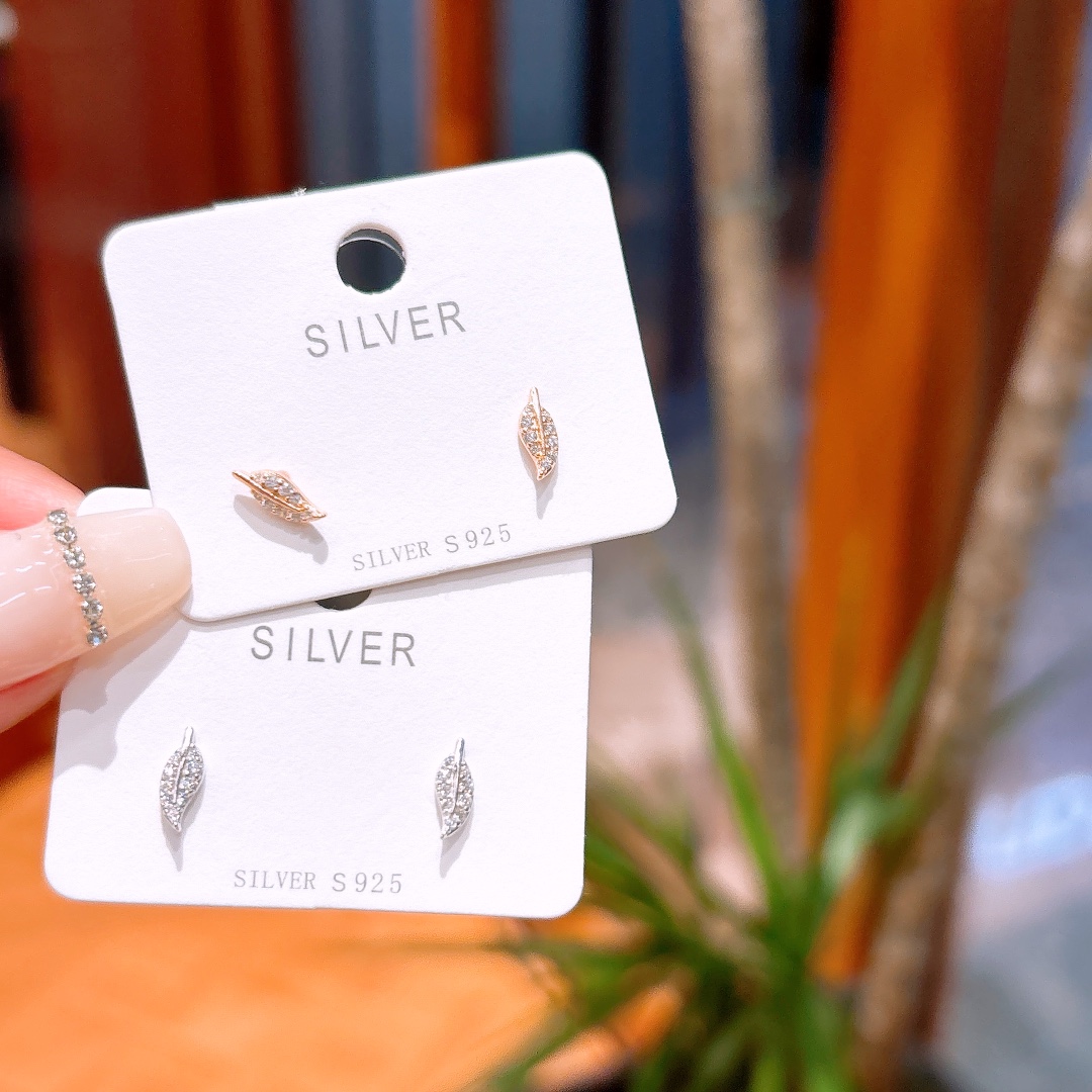 Solid Silver Earrings Romantic Travel Gold