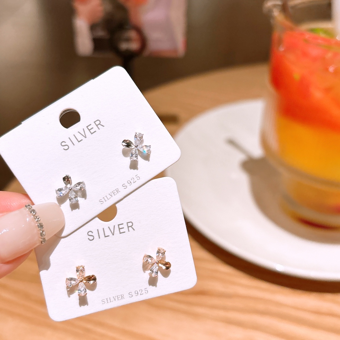 Solid Silver Earrings Romantic Valentine's Day Silver