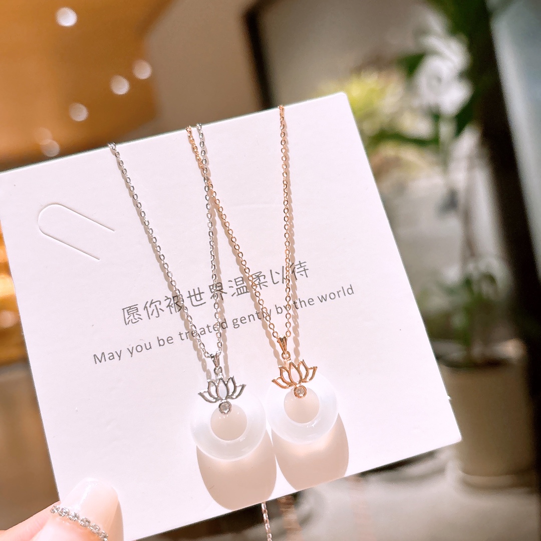 S925 Sterling Silver Necklace Precision Engagement Gold