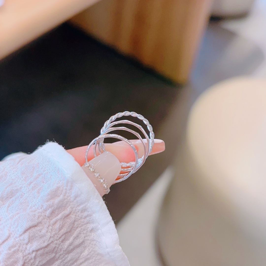 甘い925シルバーリングゴールド 日常使い