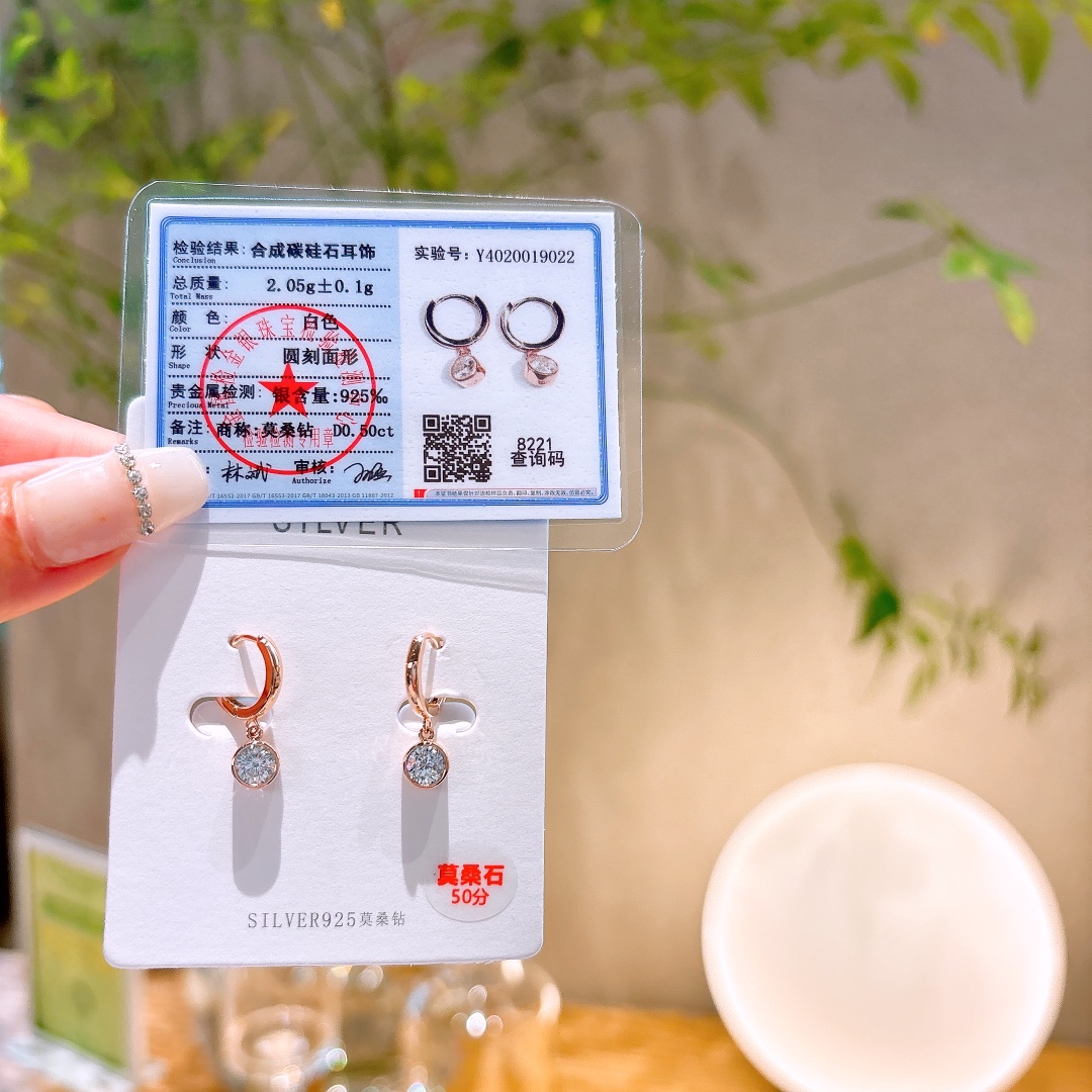 Hypoallergenic Silver Moissanite Ear Cuffs Fresh Wedding Gold