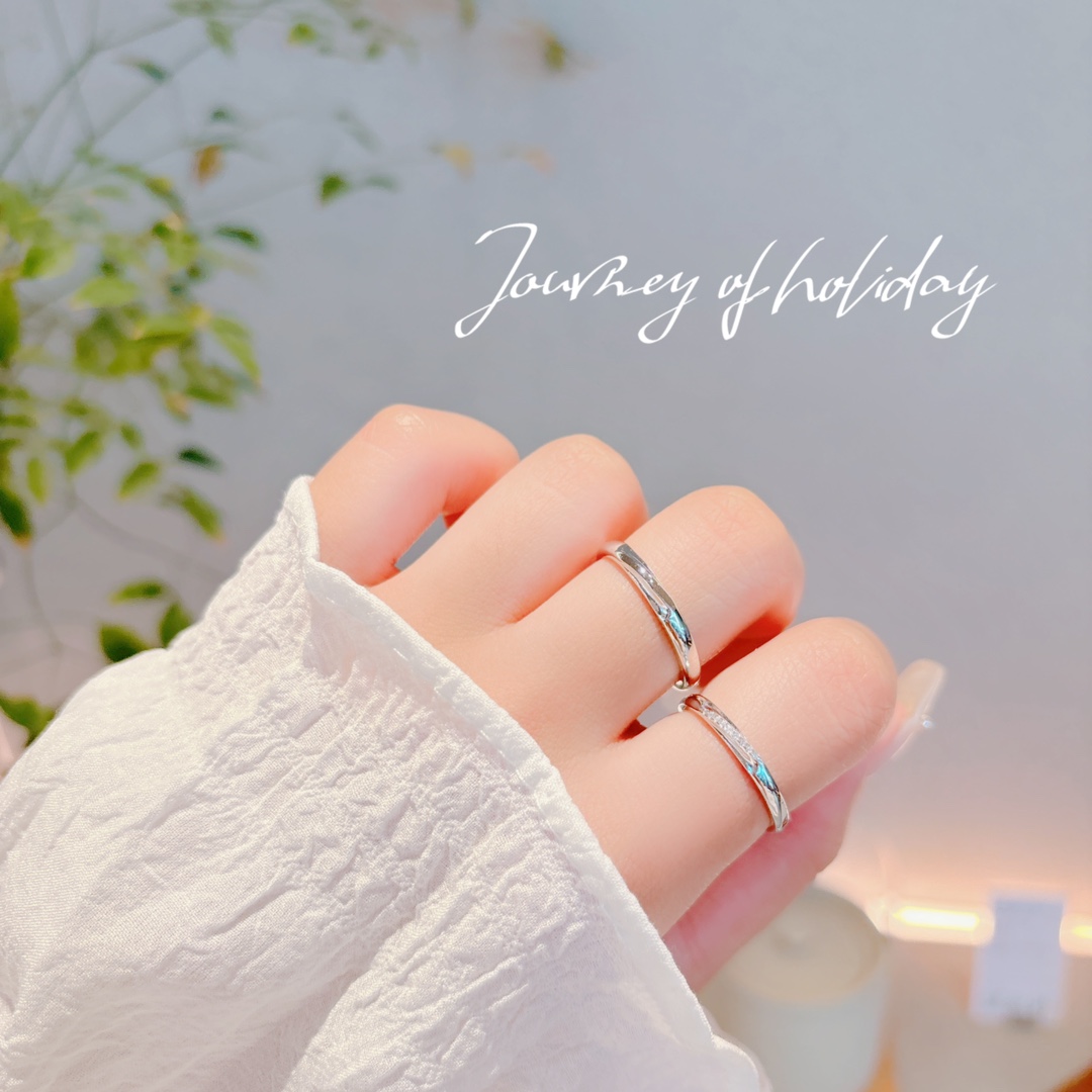 Nickel Free Silver Couple Rings Forest Office Gold