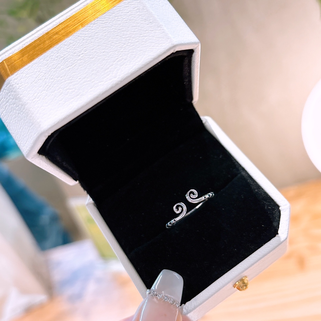 925 Silber Ring Sanft Bankett Gold