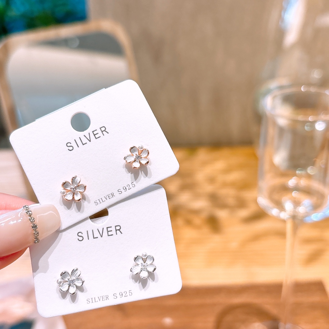 Feinsilber Ohrringe Niedlich Verabredung Silber