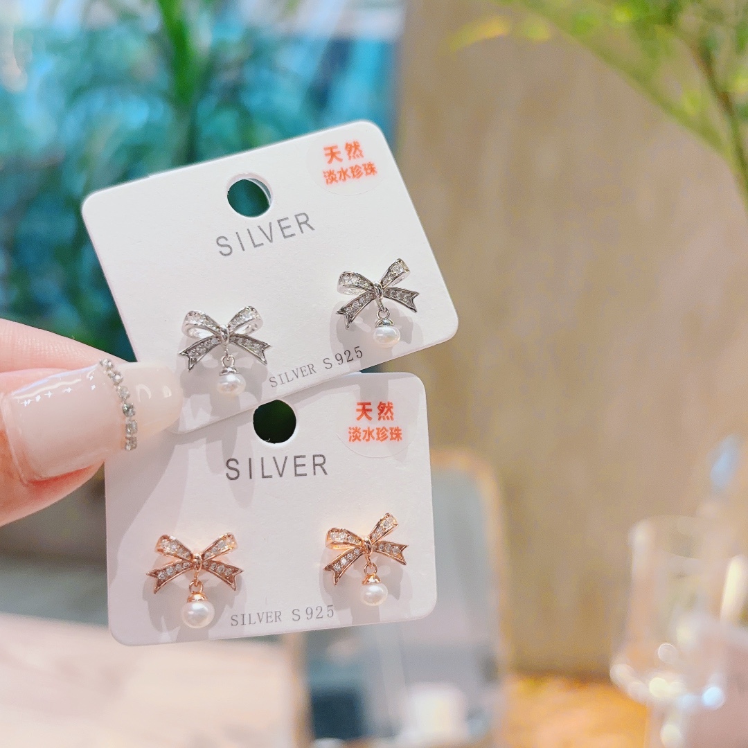 925 Silver Freshwater Pearl Studs Delicate Gift for Her Silver