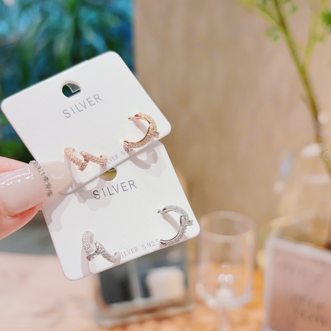 925 Silver Earrings Korean Style Everyday Wear Silver