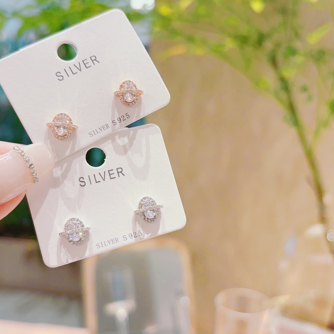 Hypoallergenes Silber Ohrringe Süß Standesamt Gold