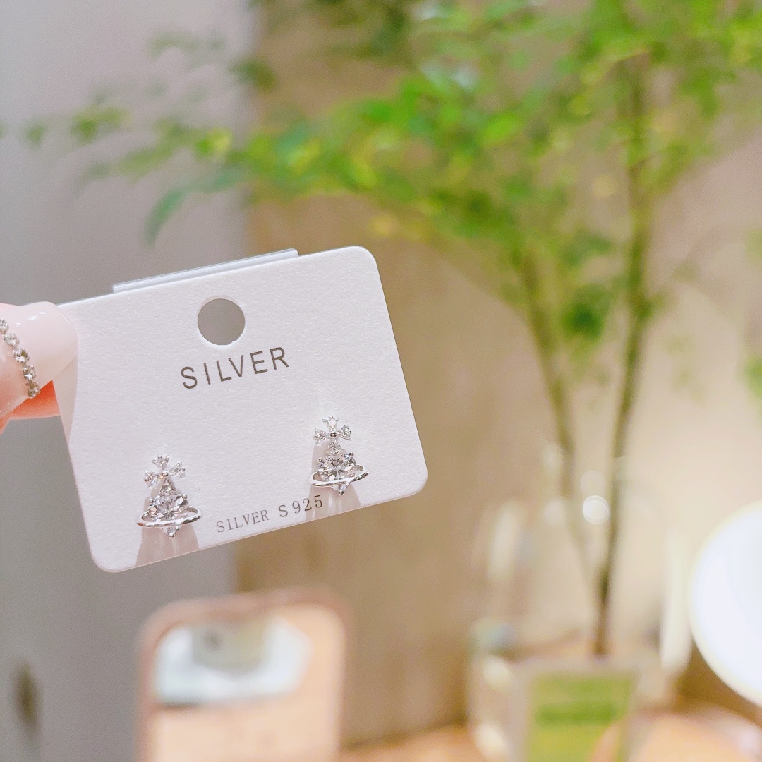 Hypoallergenic Silver Earrings French Valentine's Day Silver