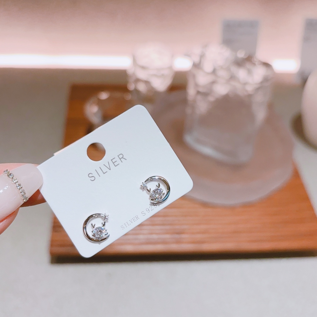 S925 Sterling Silver Earrings Ins Style Self-love Silver