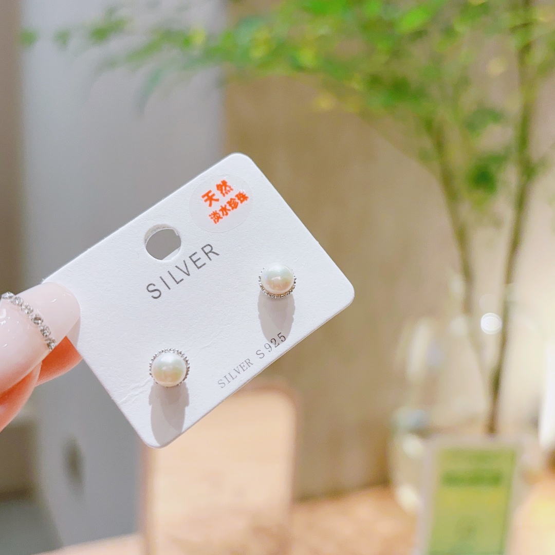 Nickel Free Silver Freshwater Pearl Studs Cute Bestie Gift Gold