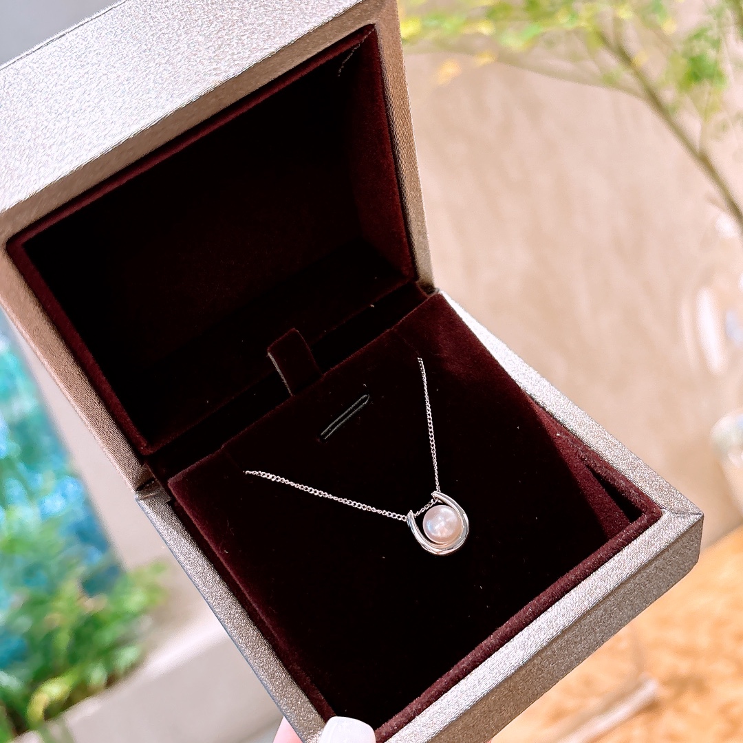 High Polish Silver Necklace Korean Style Date Night Gold