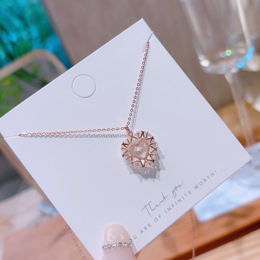 シックS925スターリングシルバーネックレスゴールド ウェディングギフト