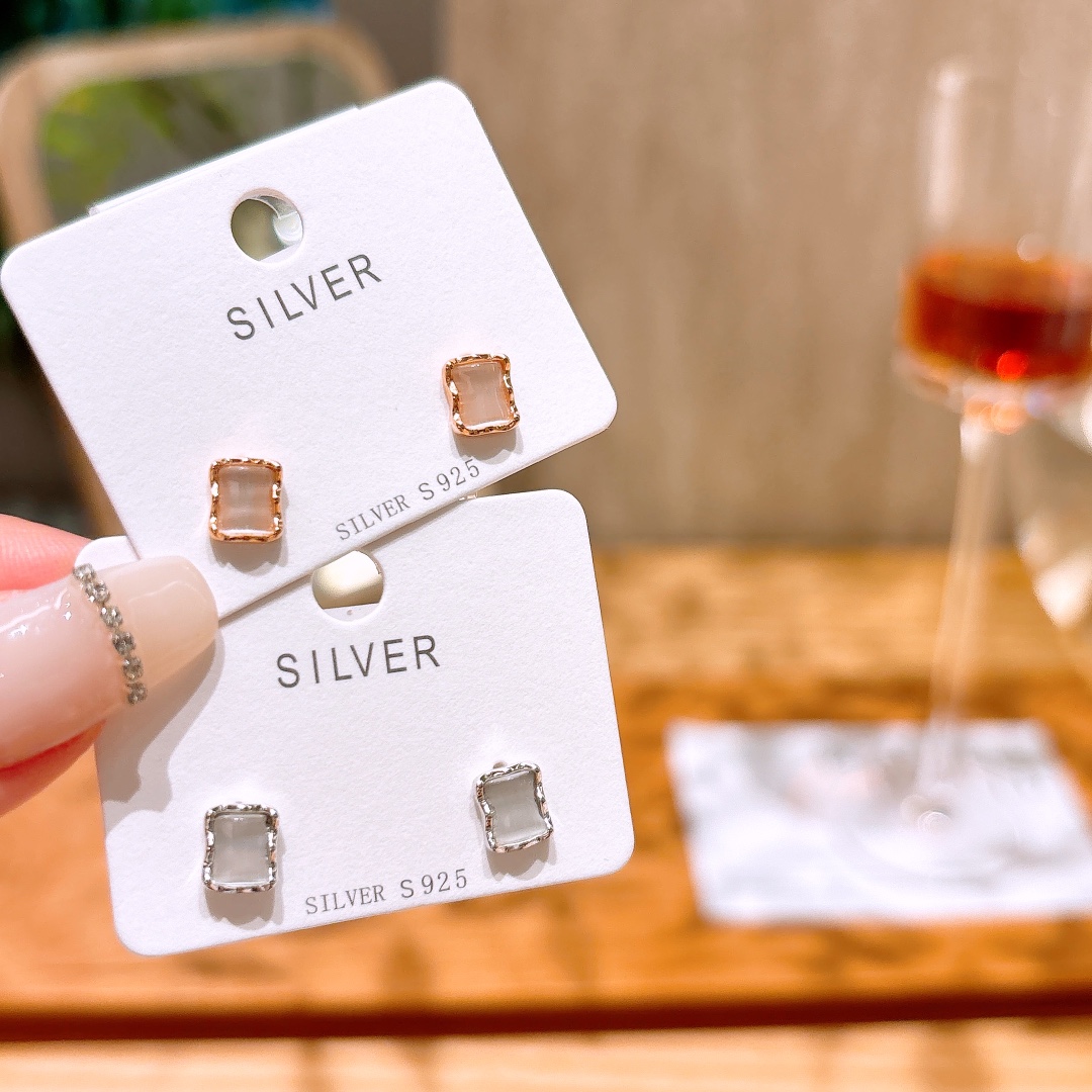 Low Allergy Silver Earrings Fashion Mother's Day Gold