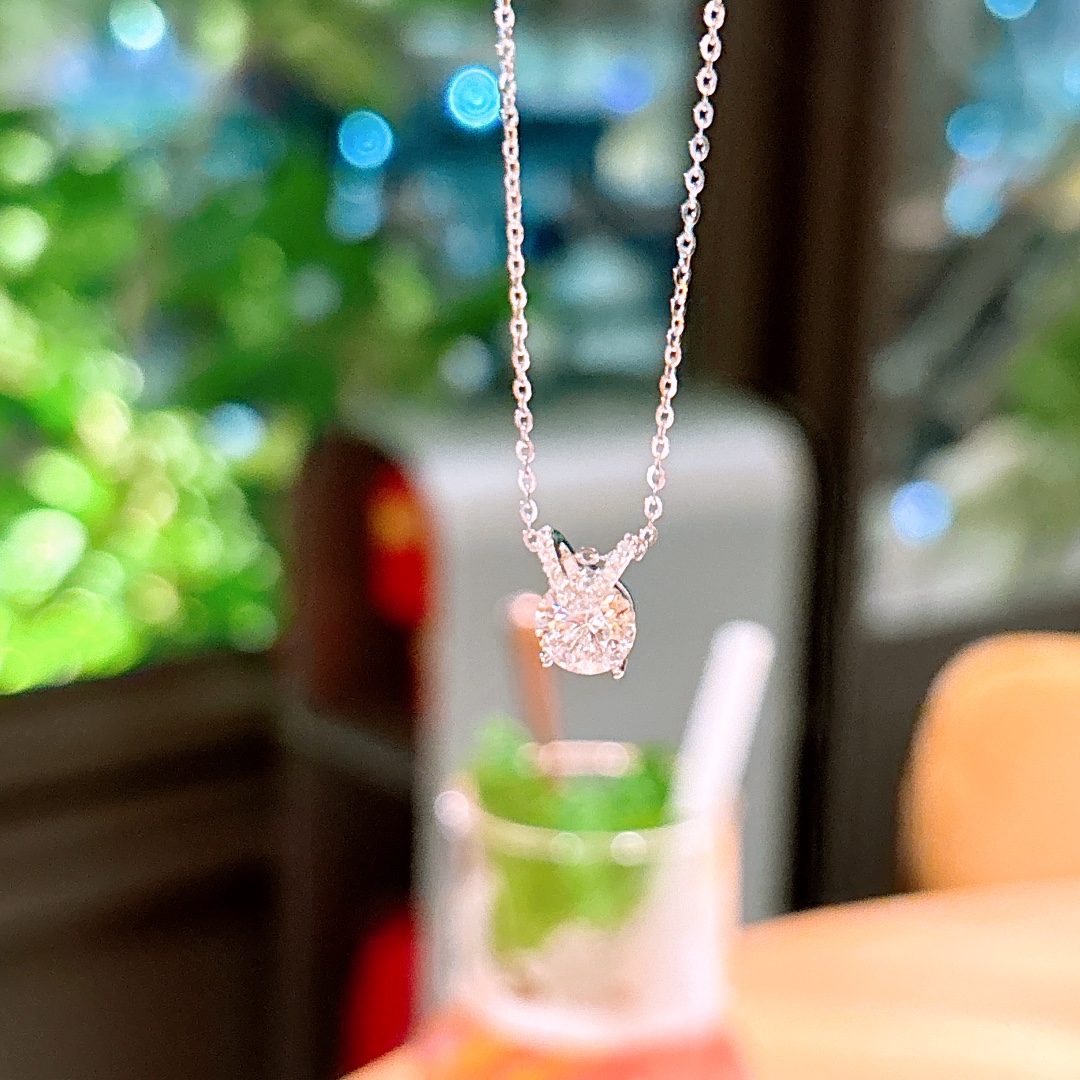 Hochglanzpoliertes Silber Moissanit Kette Hochwertig Reise Gold