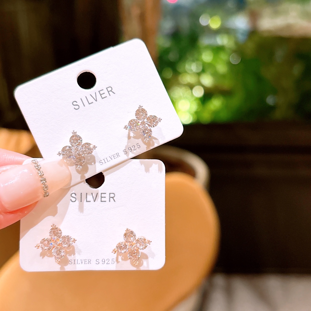 925 Silver Earrings Vintage Banquet Gold