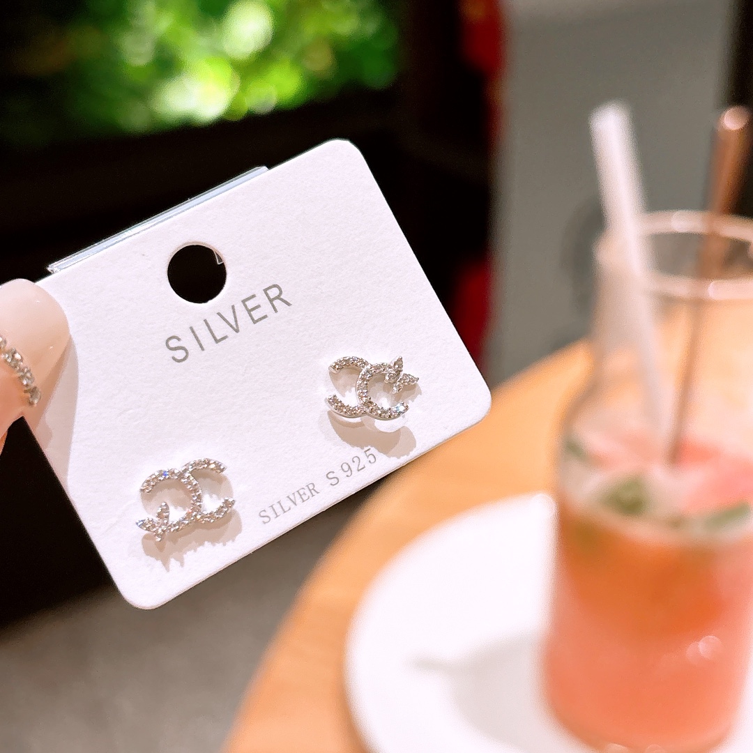 Low Allergy Silver Earrings Ins Style Wedding Silver