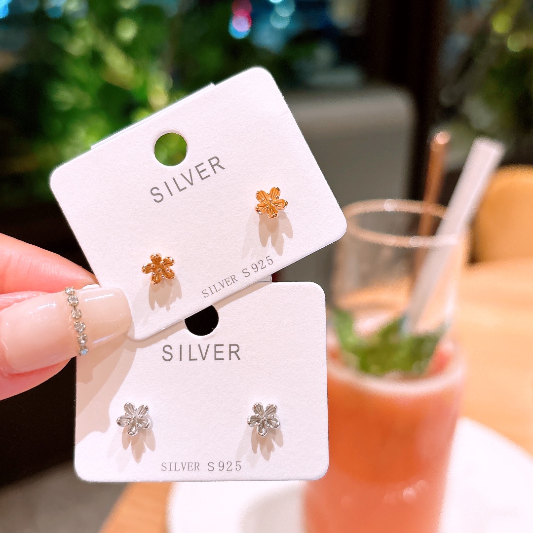 Solid Silver Earrings Lively Wedding Favor Silver