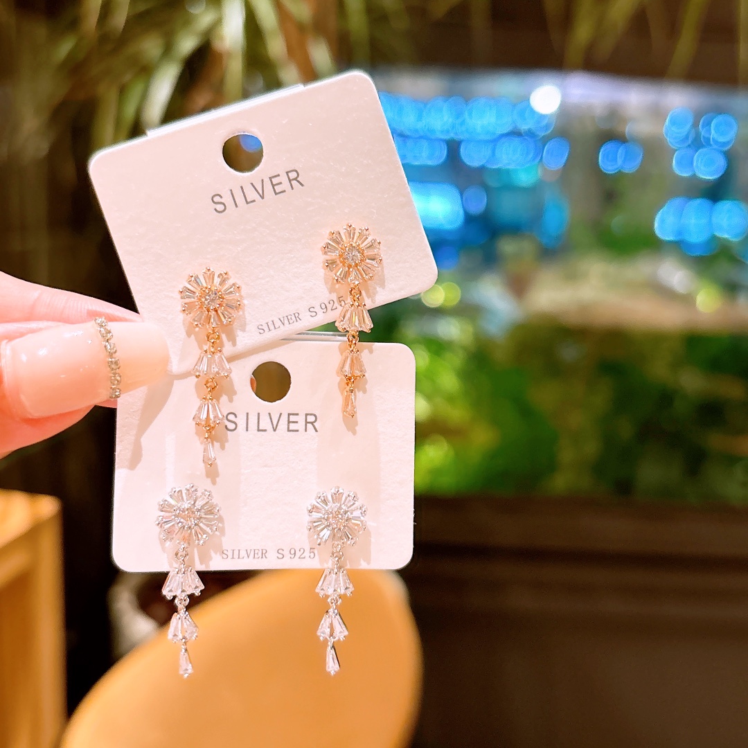 Low Allergy Silver Earrings Lively Gift for Her Silver