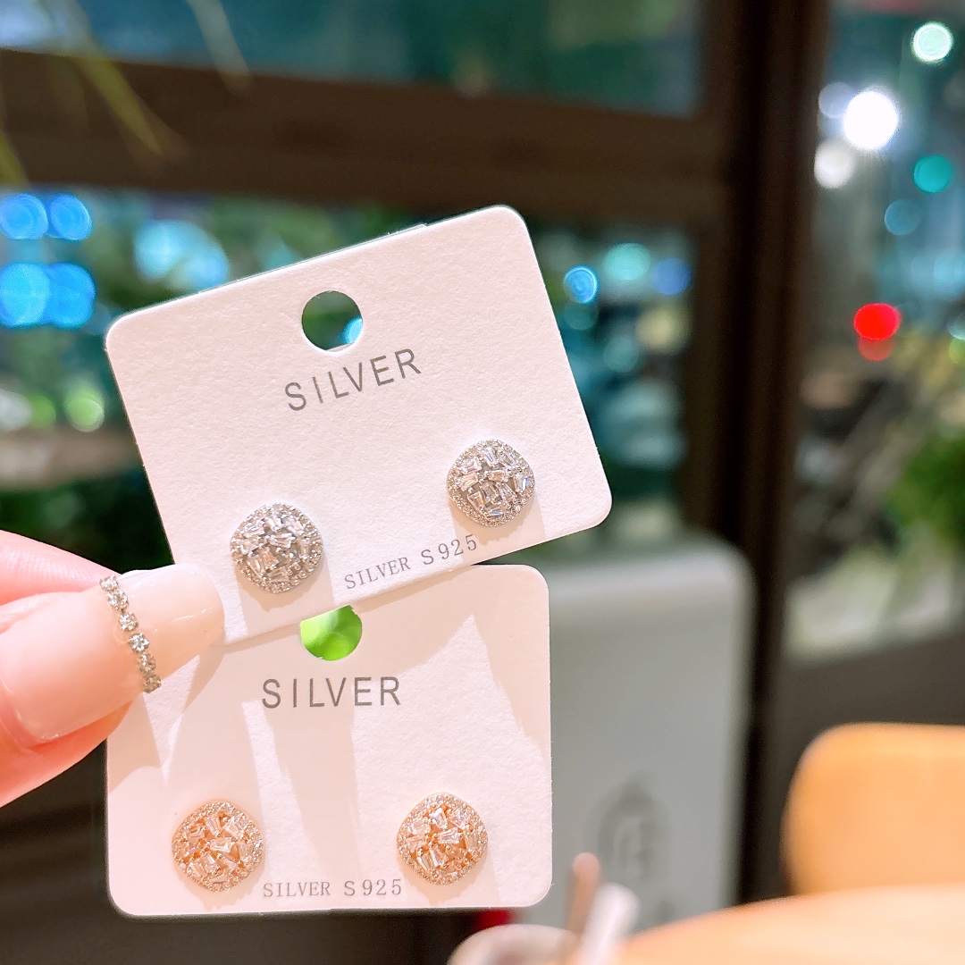 Low Allergy Silver Earrings Cute Mother's Day Silver