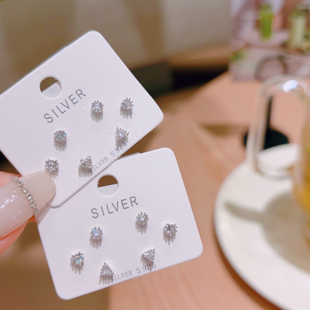 Hochglanzpoliertes Silber Ohrringe Einzigartig Jahrestag Gold