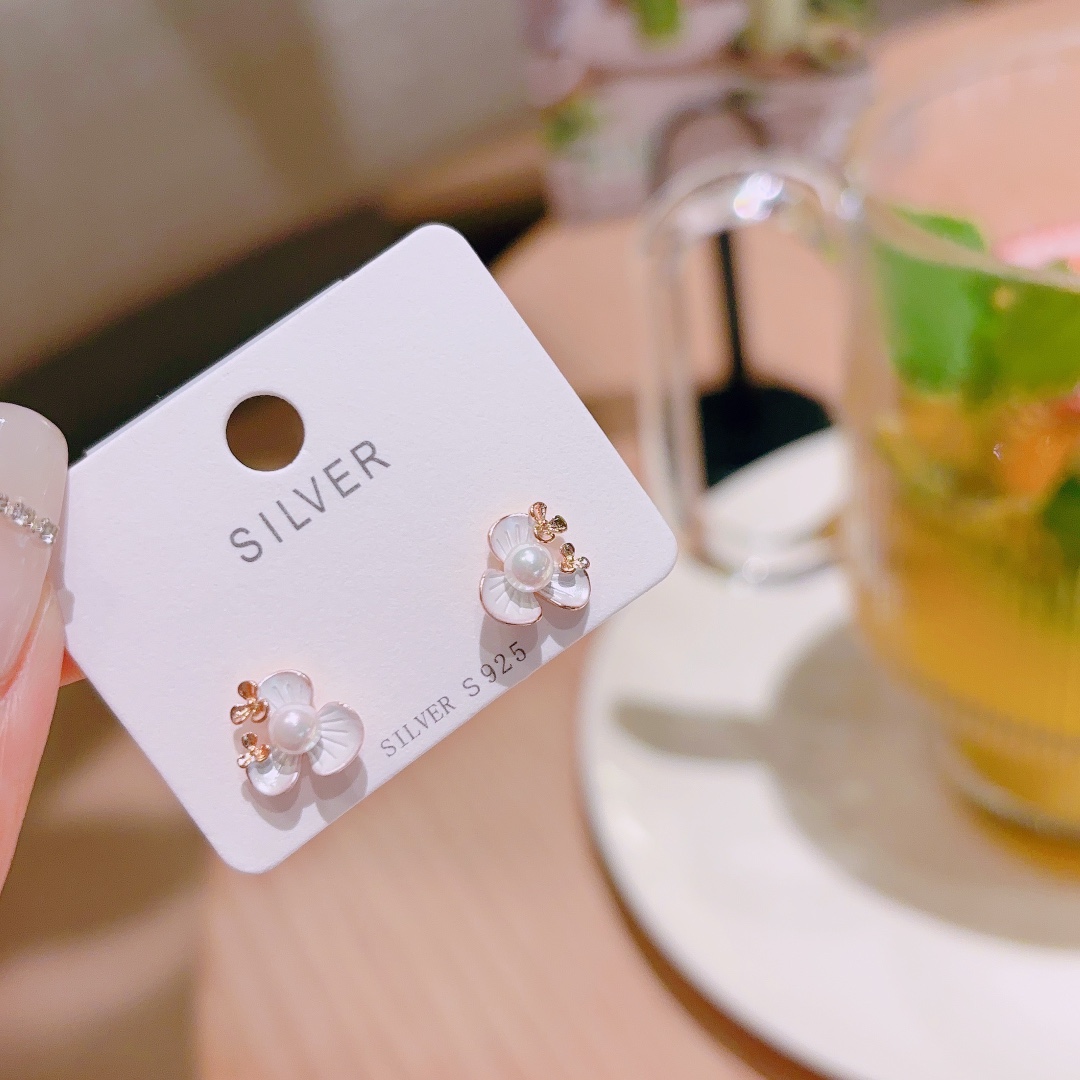 ユニークS925スターリングシルバーイヤリングゴールド 先生の日