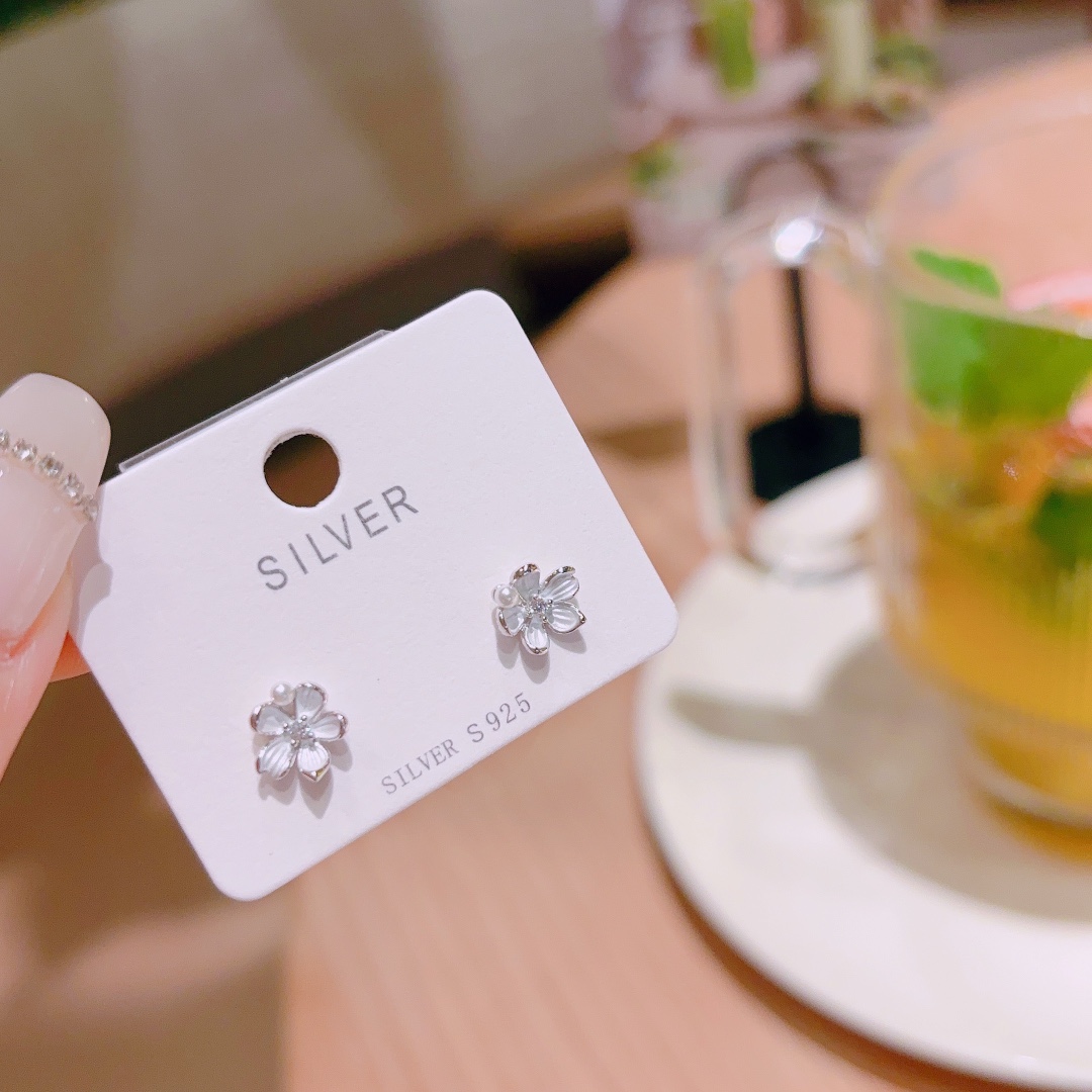 Hypoallergenic Silver Earrings Playful Anniversary Silver