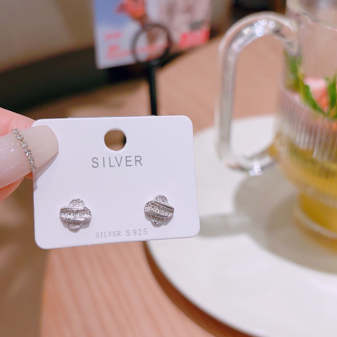 Fine Silver Earrings Ins Style Wedding Registration Gold