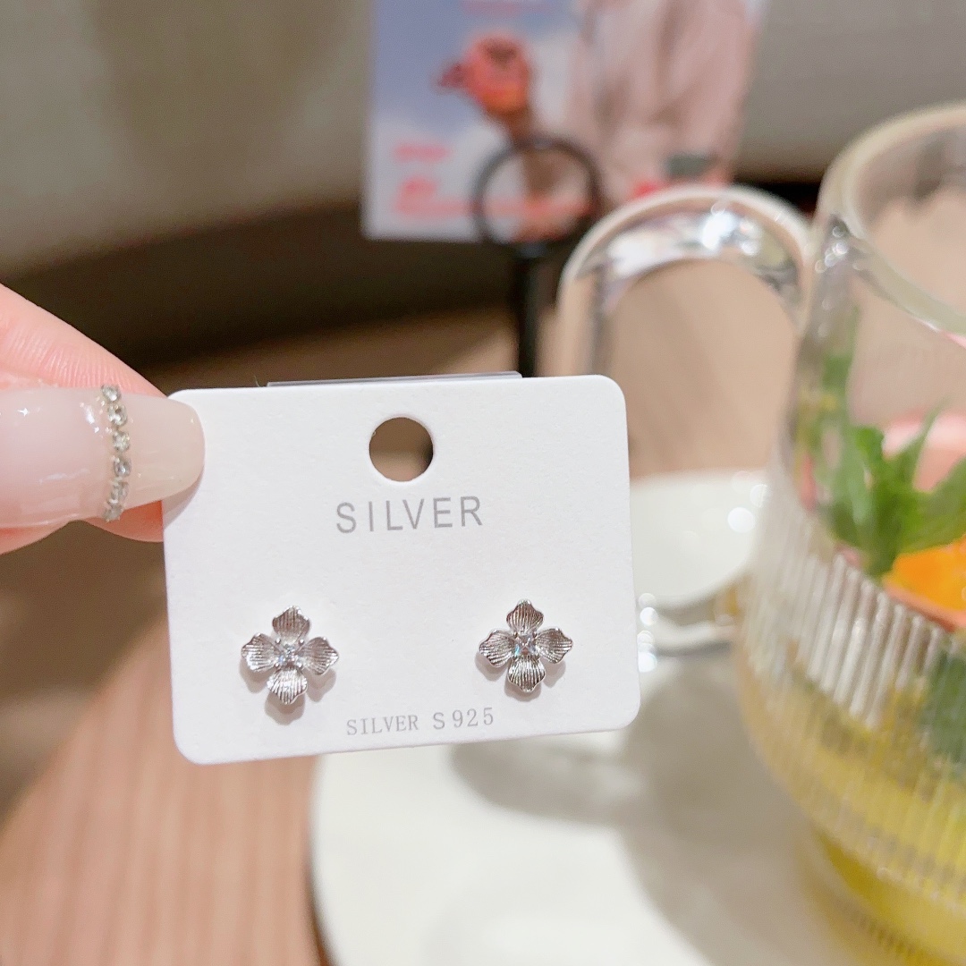 925 Silver Earrings Elegant Graduation Silver