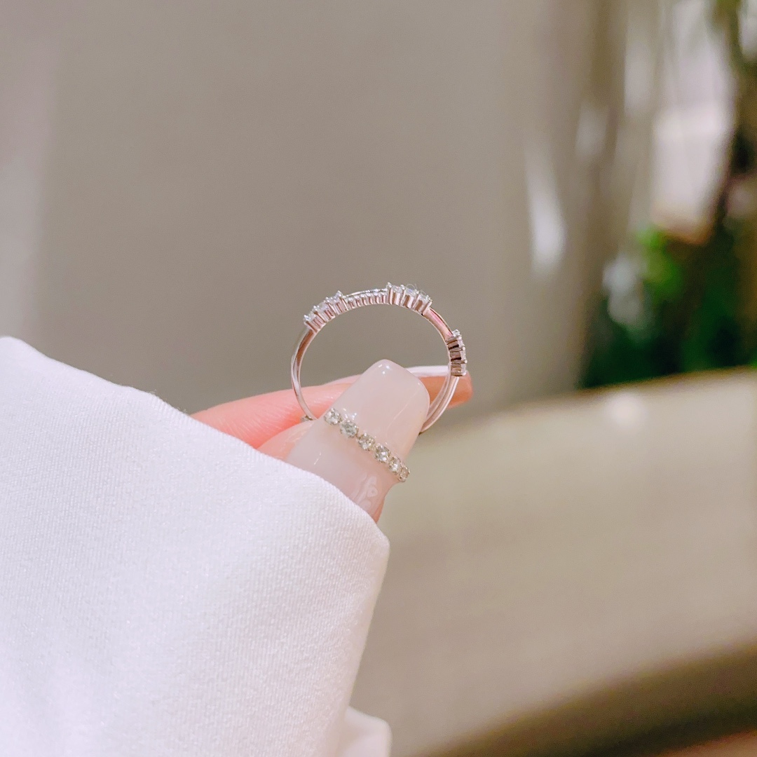 Feinsilber Ring Frisch Abschluss Gold