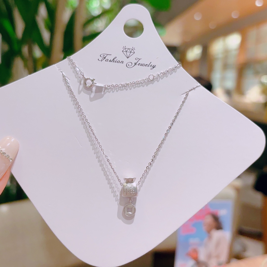 925 Silver Necklace Fashion Anniversary Gold