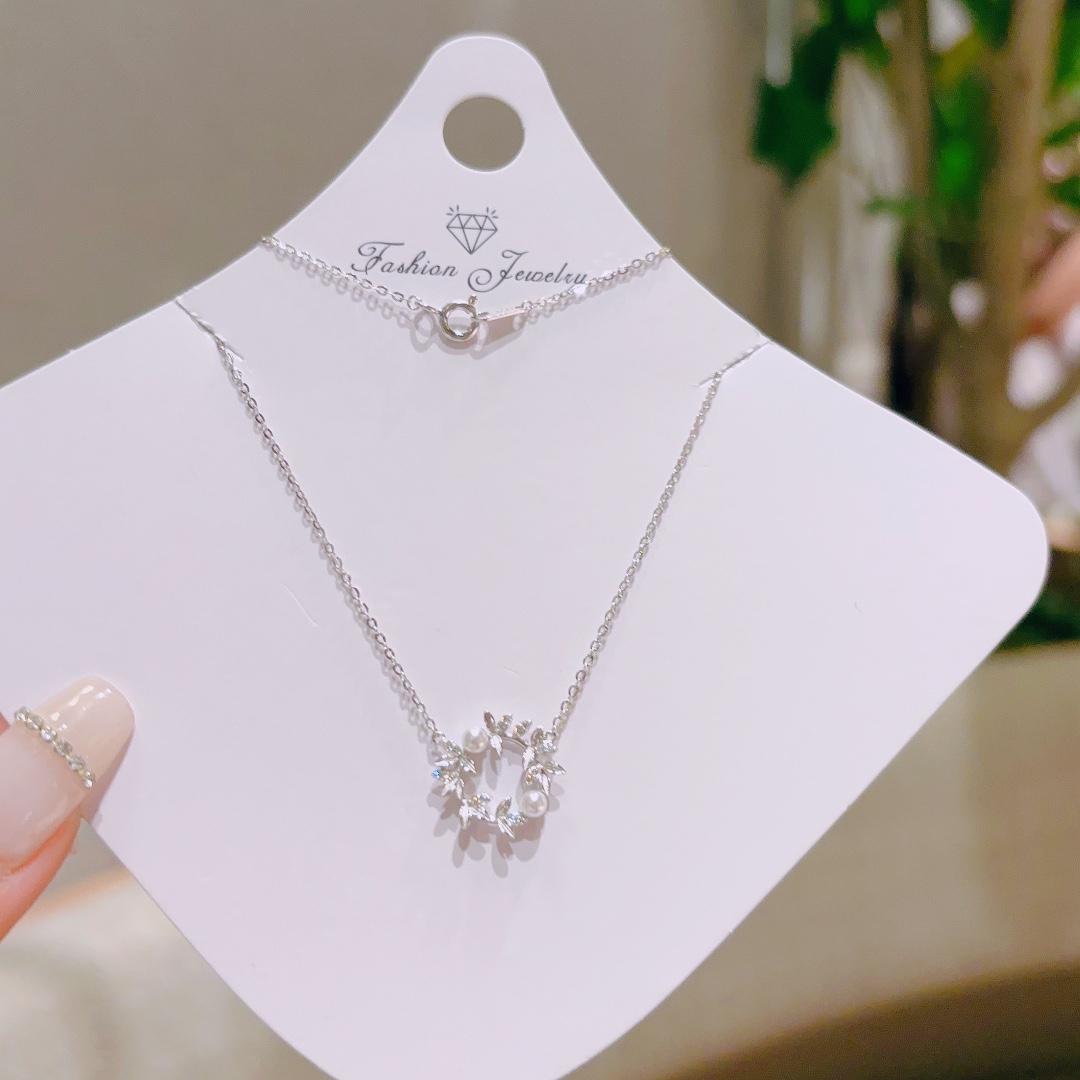 925 Silver Necklace Korean Style Party Gold