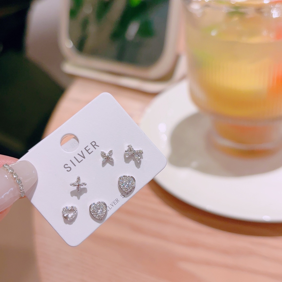 Solid Silver Earrings Lively Wedding Gold