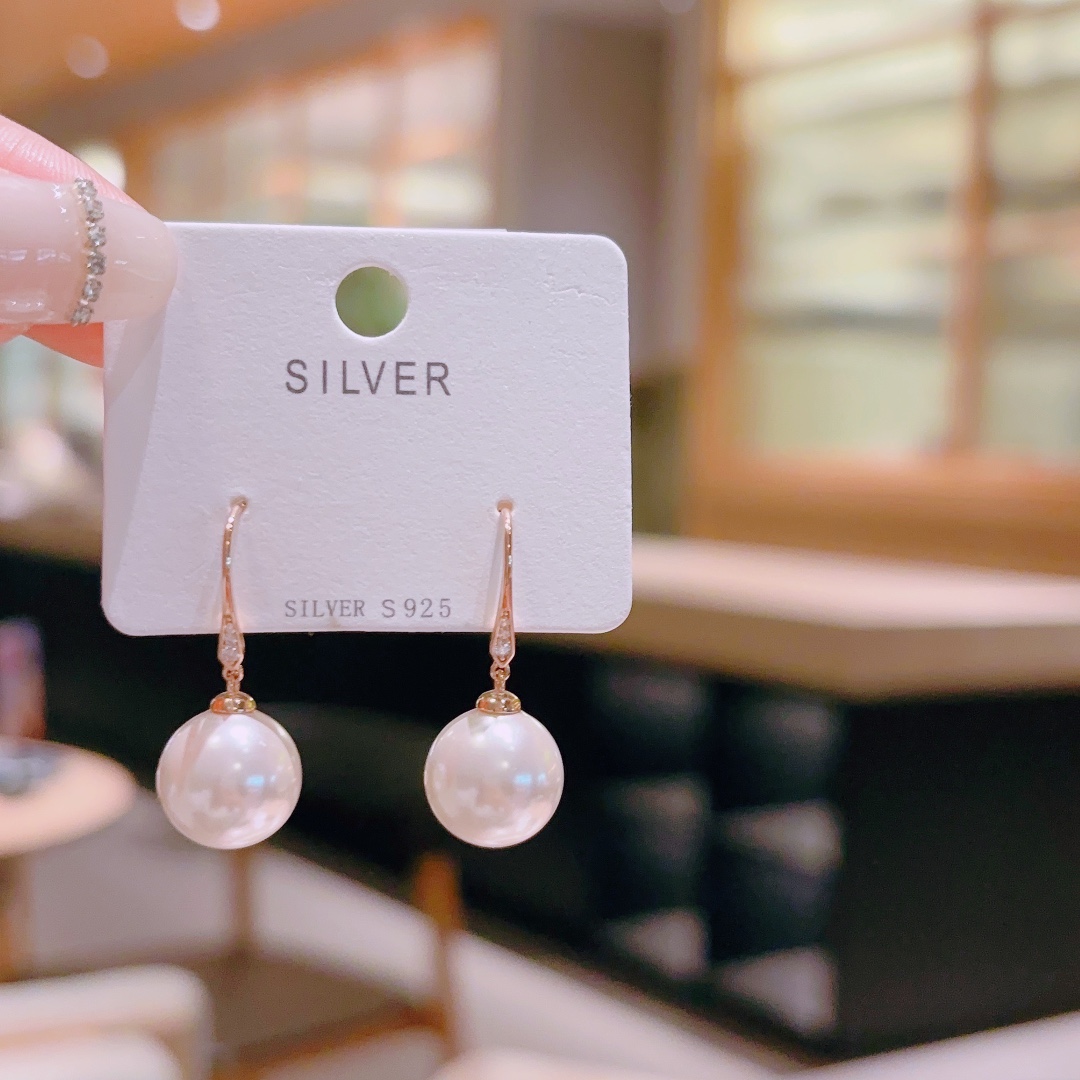 エレガントファインシルバードロップ＆スレッドイヤリングシルバー 春節