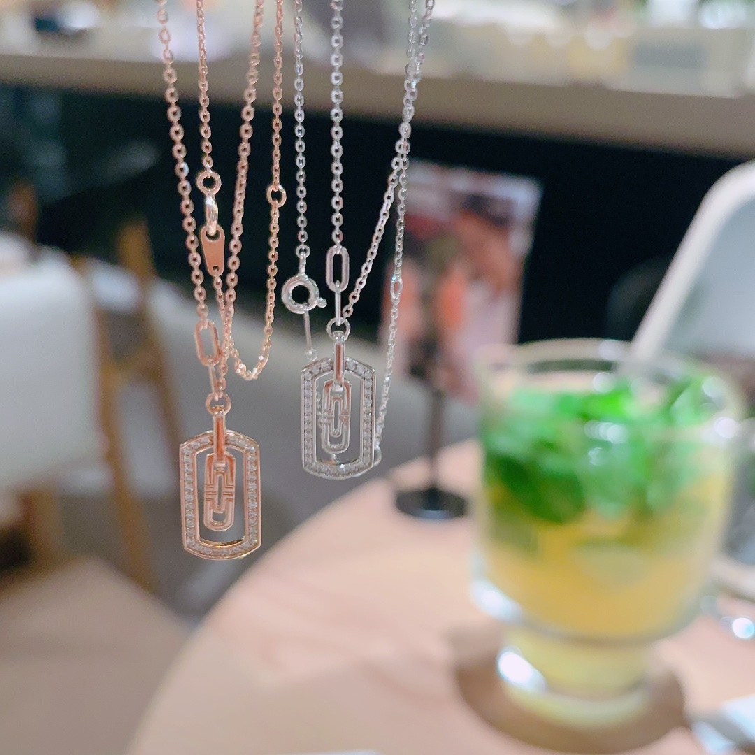 S925 Sterling Silver Necklace Unique Travel Gold